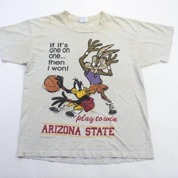 Tops - 1995 Arizona State X Looney Tunes Shirt Tee Play To Win Then I Won Shirt Tee